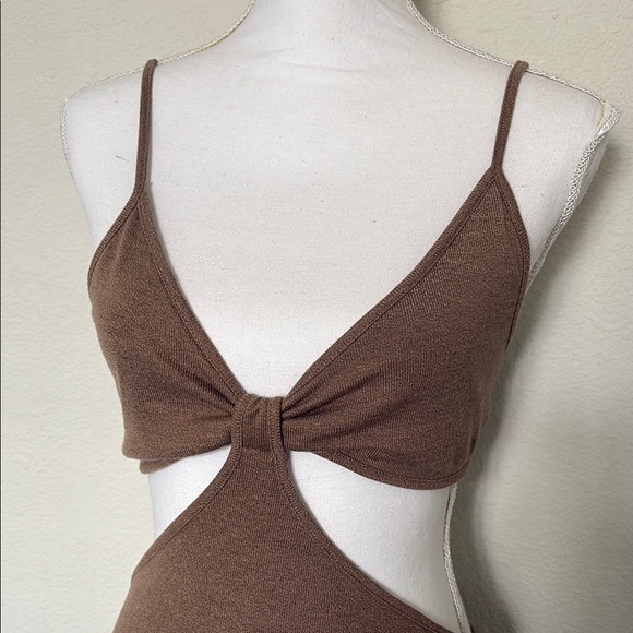 Reverse Brown Bodycon Maxi Dress, New Without Tags - Picture 3 of 10